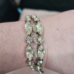 Eisenberg Ice Antique Silver Crystal Bracelet